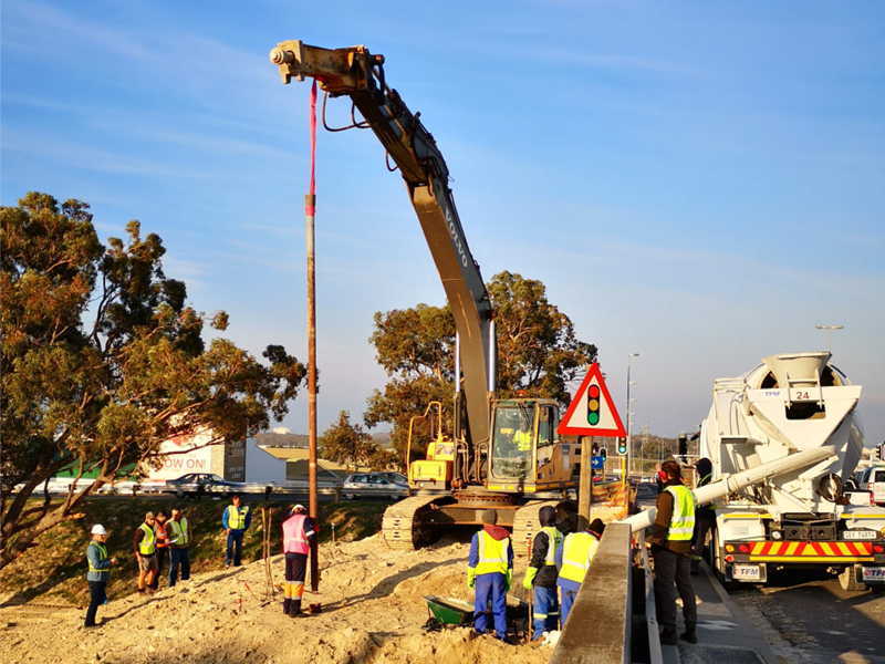 Geopile Africa installs Driven Ductile iron piles