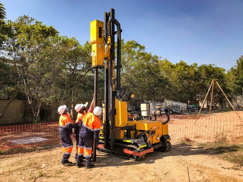 Team driving in piles