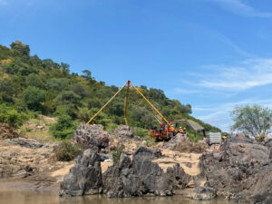 Photo of a geotechnical drill site
